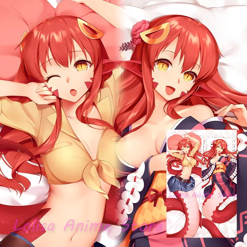 Dakimakura-Miia Monster Musume غطاء وسادة جسم أنيمي ، غطاء وسادة مطبوع على الوجهين ، بالحجم الطبيعي ، هدايا عيد الميلاد