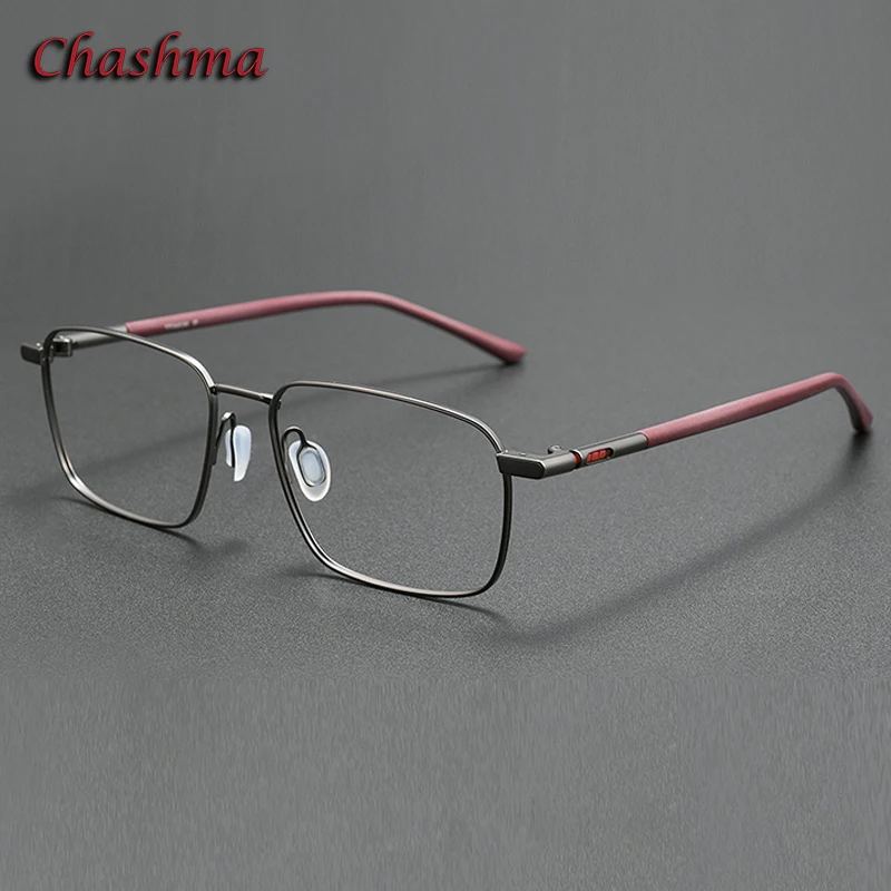 

Chashma Prescription Glasses Elegant Men Optical Gafas Titanium Woodlike Temples Eyeglasses Frames Eyewear for Recipe Spectacles