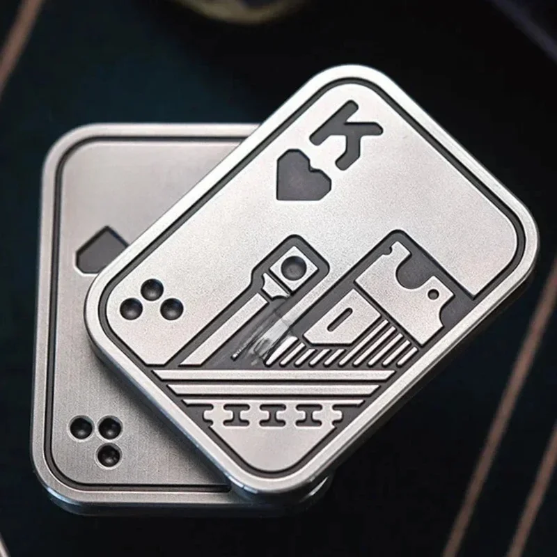 Carte de poussée magnétique pour adultes, plaque de poussée, curseur mécanique, pièce de monnaie haptique en métal, anti-souligné, réduisant le jouet mentaires oriel, mini Fidget, Charleroi Eve