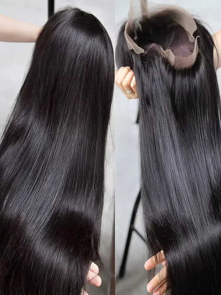 5x5 Glueless Wig Wear and Go Human Hair Ready To Wear HD Lace Glueless Wigs Bone Straight Lace Front Human Hair Wig For Women image 2