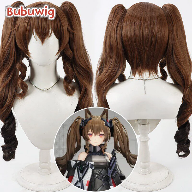 

Bubuwig Synthetic Hair Gerpetta Cosplay Wigs Arknights: Endfield Gerpetta 80cm Wavy Brown Gradient Ponytail Wig Heat Resistant