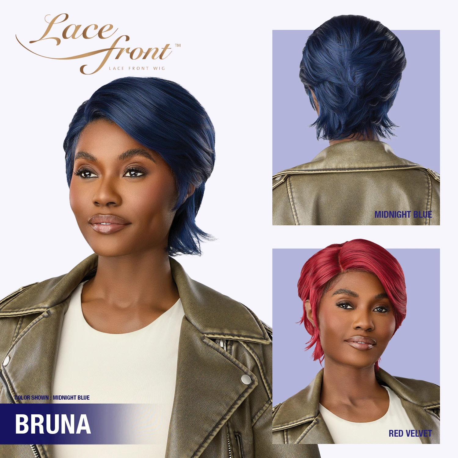 

Outre Синтетический HD парик фронта шнурка Бесклеевая Бруна