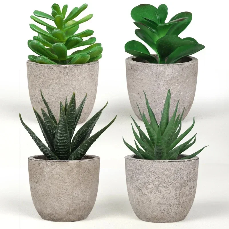 Mini plantes artificielles à l'aloe vera, bonsaï, petit arbre simulé, fausses fleurs, ornements de Table de bureau, décoration de jardin de maison