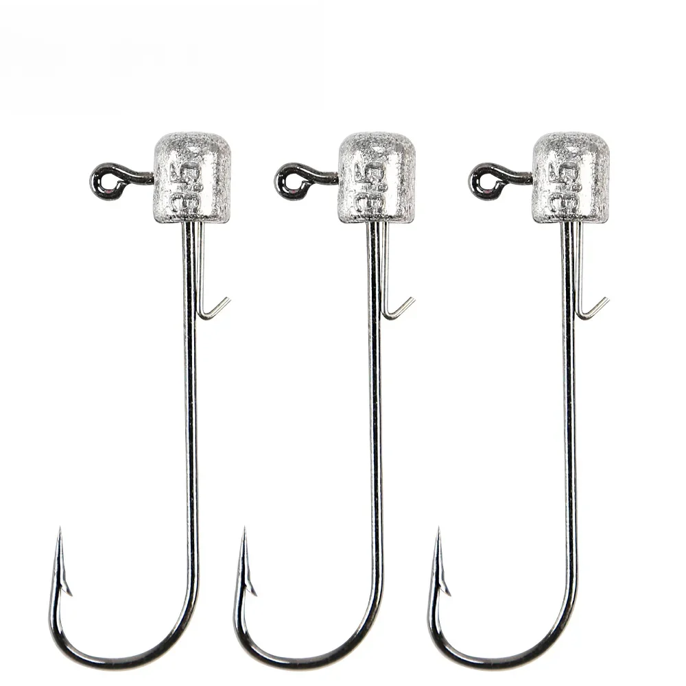 Hameçons de pêche B & U Ned Rig, hameçon à tête de pièce plus lente, appât souple, pêche à ver