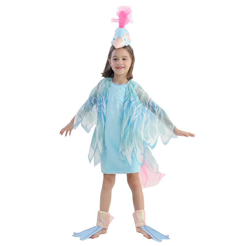 Toddler Peacock Costume Carnival Girls Animal Bird Fancy Dress Costume for Role Play