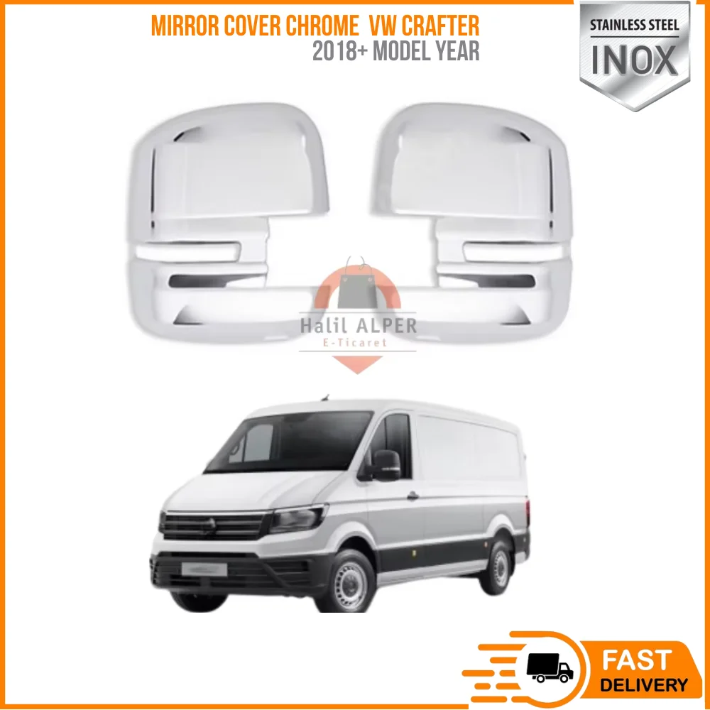 For Mirror Cover Chrome Stainless Vw Crafter 2018 2PCs Set Right Left Car Accessories High Qualitiy