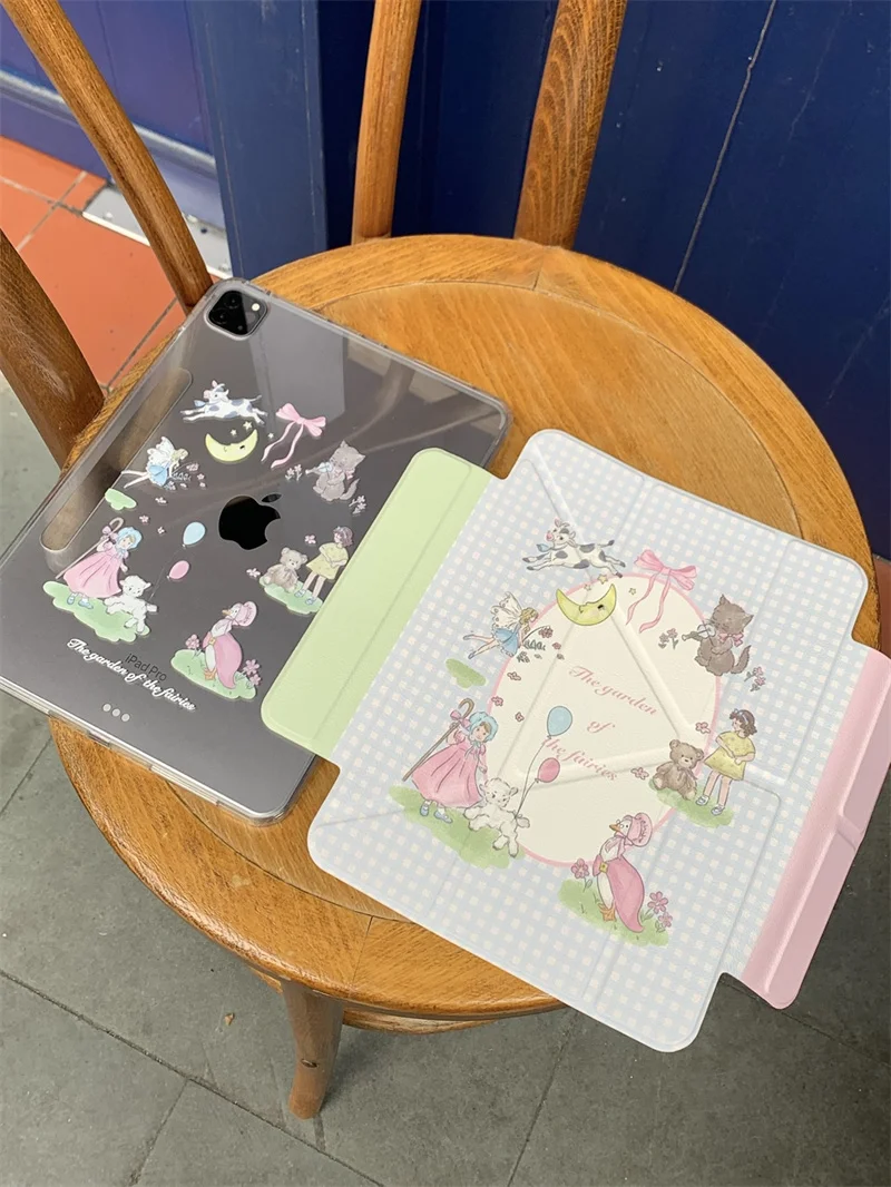 Cute Animal Girl Tablet case For iPad 10.2 Air 5 4th Generation 10.9 iPad 9.7 Air4 5 6 10.2 7 8 9th 10th Pro11 Mini 6 7 Cover