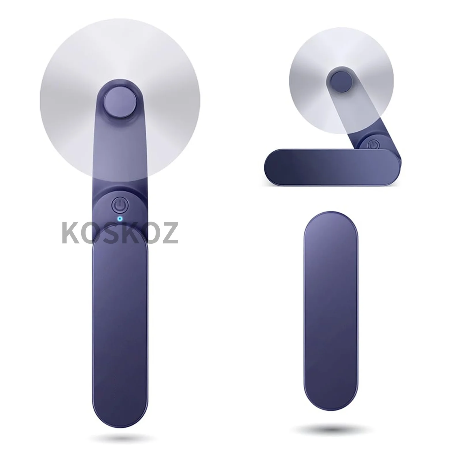 Portable Handheld Fan, 2 IN 1 Mini Hand Fan, USB Rechargeable Personal Foldable Fan for Indoor, Small Pocket Fan for Outdoor