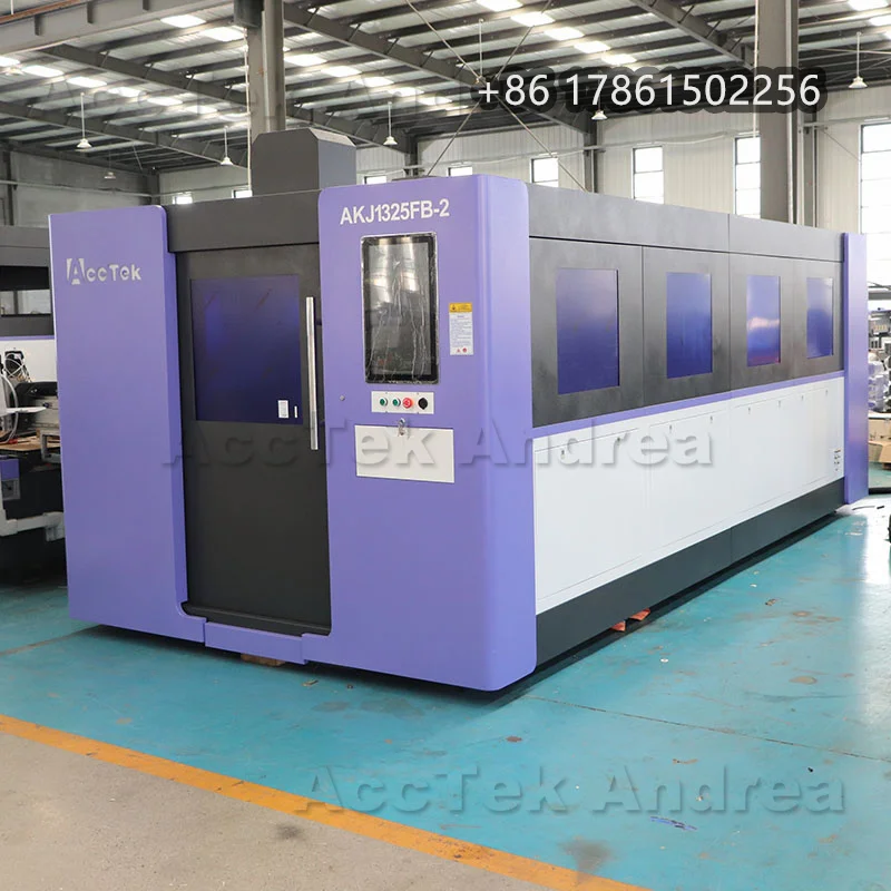 AccTek Laser Double Head Fiber Laser And Co2 Laser Cutting Machine For Metal And Non Metal