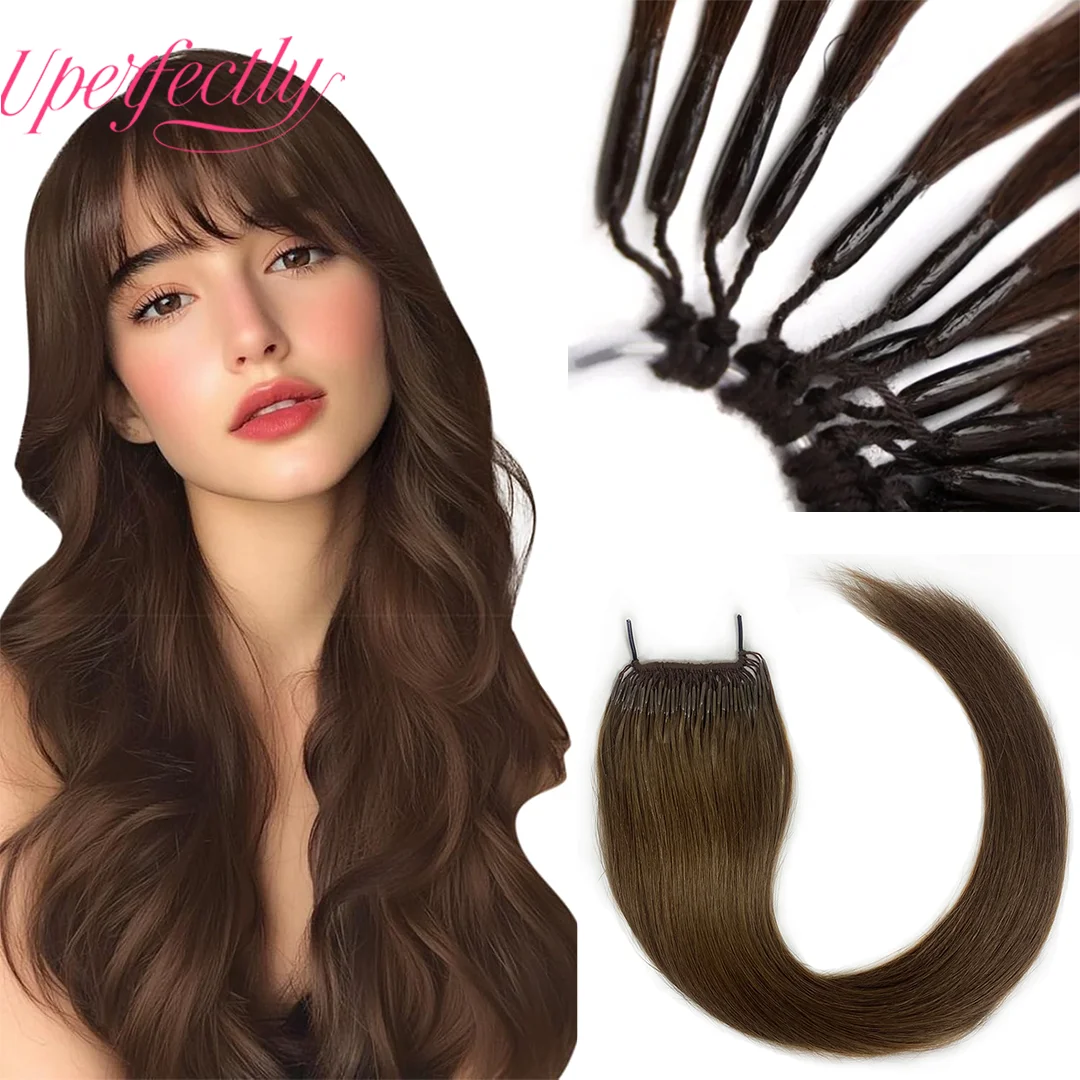 

12-24 "двойная вытянутая корейская нить для наращивания человеческих волос Remy, двойные кончики с хлопковой нитью для наращивания волос для ежедневного использования