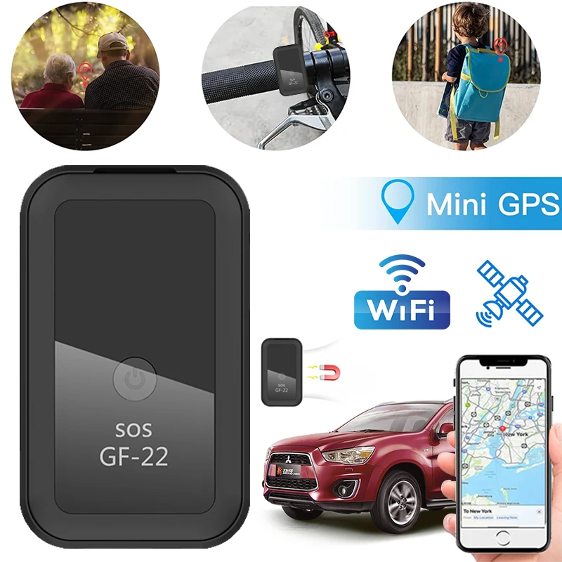 Mini GF22 GPS Car Tracker Real Time GPS Tracker Anti-Lost Device Locator APP Control Magnetic Mount SIM Message Positioner 2023