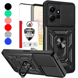 For Motorola Edge Plus 2023/Motorola Edge 40 Pro/x40 pro Shockproof Ring Stand Hard Case Holder+Camera Lens Cover+Tempered Glass