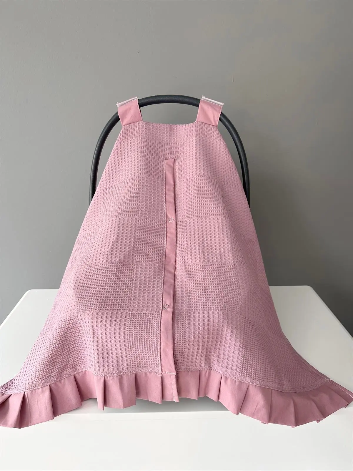 

Handmade Plum 100% Cotton Pique Fabric Stroller Cover