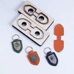Leather Cutting Die Key Chain Blade Leathe Punching Template Key Ring Template DIY Tool Set Leather for Embossing Househld