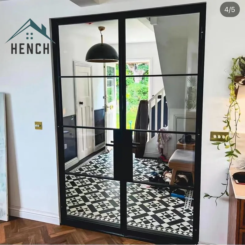 

Hench Hot Selling China Makes Steel Glass Doors For Home Use