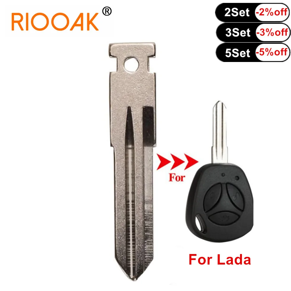 10pcs Replacement Car Remote Key Blade Uncut Blade For Lada Priora Kalina Blank Car key shell