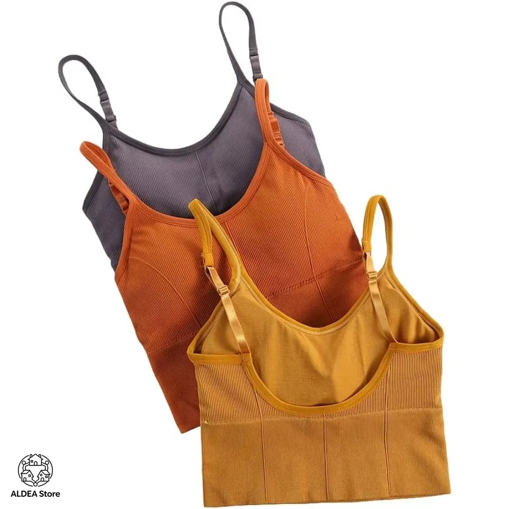 

Longline Sports Bras for Women, Seamless Wirefree Cami Bra with Light Padded Comfort, Bralette Tops bustier pink corset corset