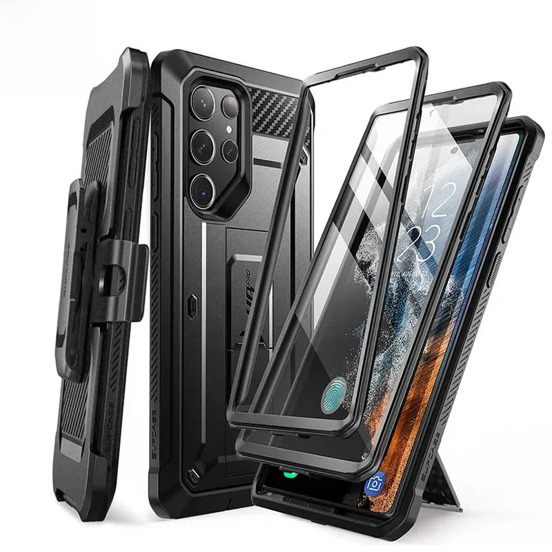 SUPCASE Etui do Samsung Galaxy S23 Ultra 2023 UB Pro, pełna ochrona, dwuwarstwowe, wytrzymałe etui z klipsem do paska i wbudowaną osłoną ekranu. — zdjęcie produktu 7