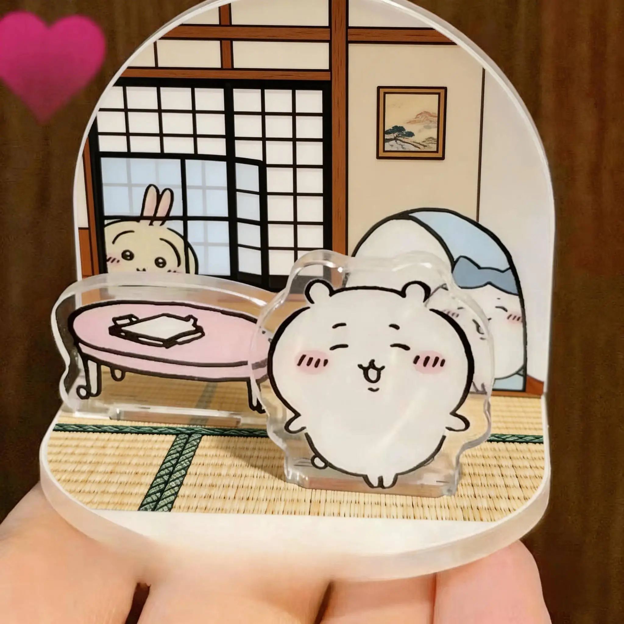 Cute  Signboard Acrylic Desktop Decoration Cartoon Design DIY Simple and Sturdy Desktop Piece Nagano Chii view 5