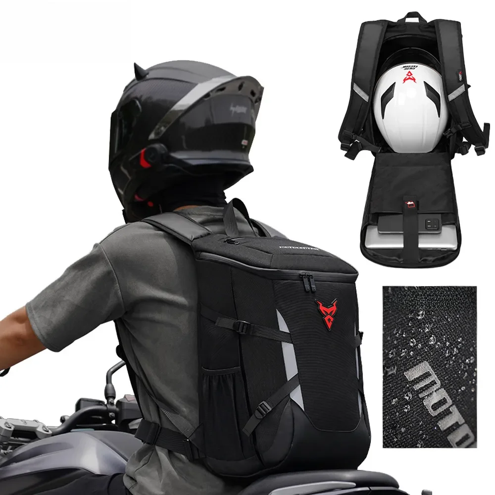 Moto centric 2024 neuer Motorrad rucksack wasserdichte Outdoor-Sport reit helm Lokomotive Rucksack Geschäfts reise Laptop tasche