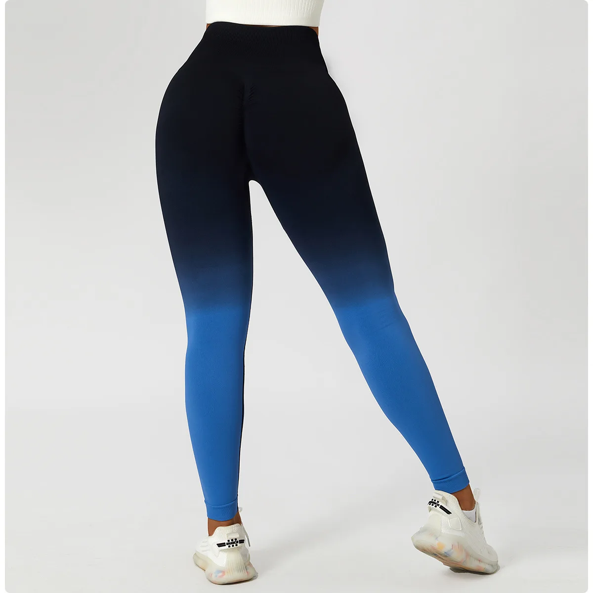 Leggings senza cuciture di colore sfumato