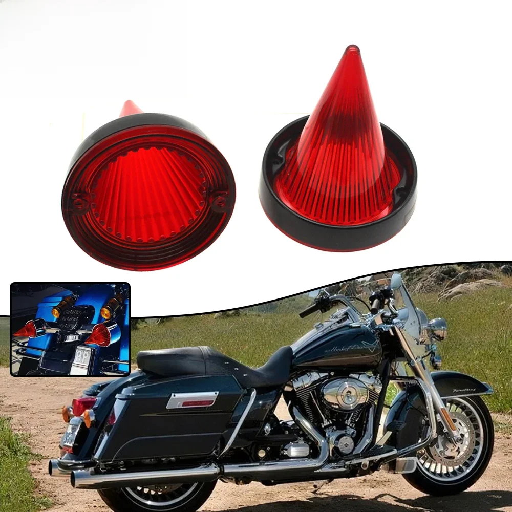 Couvercle d'objectif indicateur de moto, 2 pièces, pour Harley Touring Road Glide Road King Electra Tour Glide 1986 – 2021, capuchon de clignotant