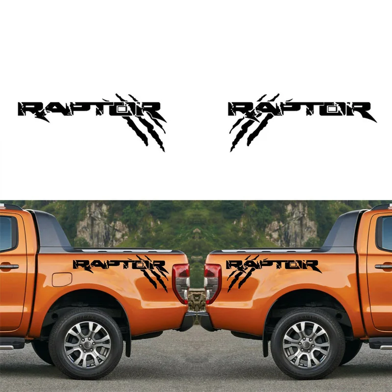 2 Pieces Truck Bed Quarter Decal For Ford F-150 Raptor,Car Styling Vinyl Stickers Accessories Decor Wrap Racing