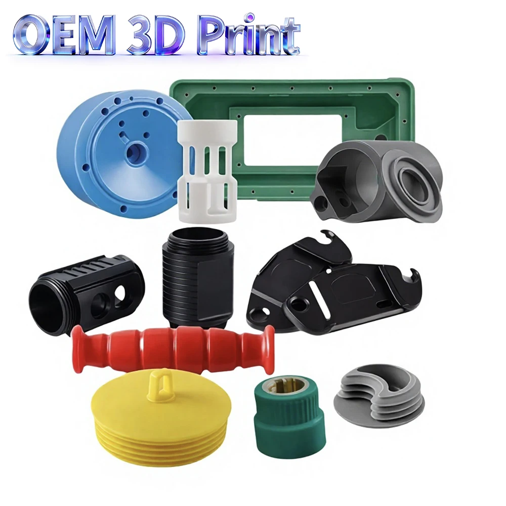 Custom 3D-printed plastic components Precision parts tailored for various applications including custom housings connectors
