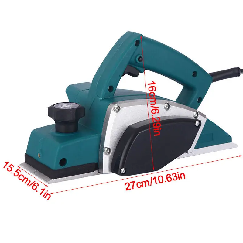 Elektrischer Holzhobel, Handhobel, 800 W, 16000 U/min, DE