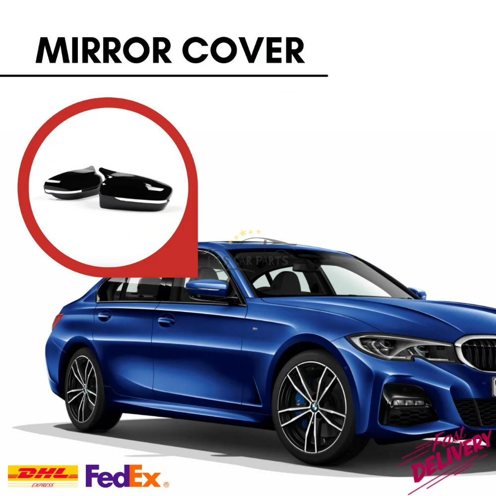 FOR BMW G20 3 SERIES M3 BRAND MIRROR COVER PIANO BLACK PROTECTION DURABLE TRIM SELF ADHESIVE MODEL