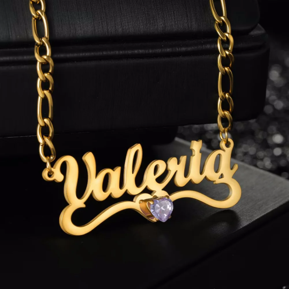 LeeChee الزركون 3 قطعة مجموعة 50 مللي متر حبل Twsit هوب اسم مخصص عقد من حجر الياقوت مع خاتم مزدوج طقم مجوهرات للمراهقين والنساء