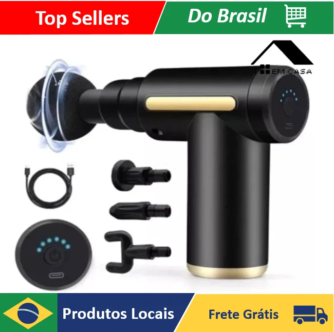 Massageador Elétrico Profissional Muscular Tipo Pistola - Loja Toemcasa