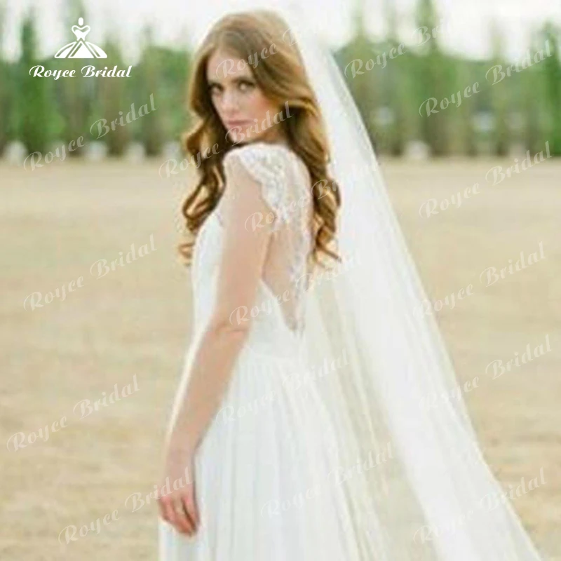 Veli da sposa lunghi in Tulle uno strato con pettine velo da sposa Lvory bianco per accessori da sposa da sposa