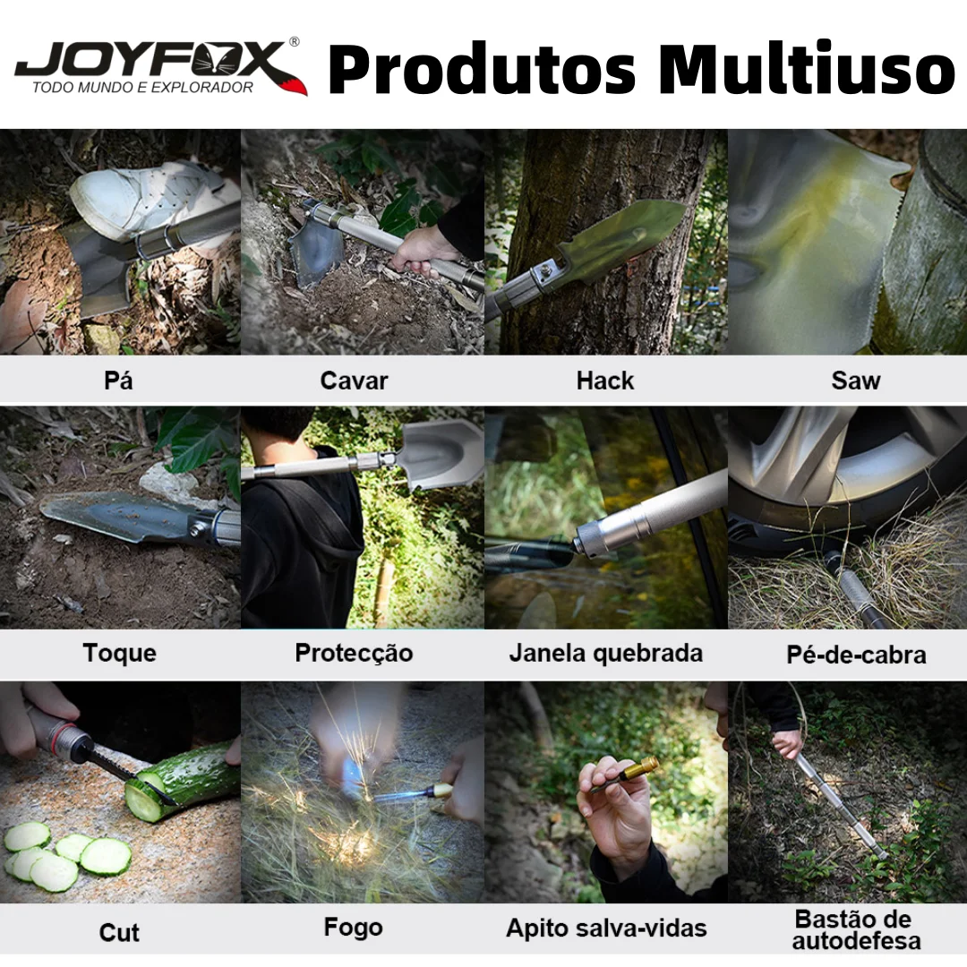 Joyfox 8 في 1 مجموعة مجرفة تاتيكا قابلة للطي عسكرية متعددة الوظائف للحفر في الهواء الطلق لوازم التخييم #2