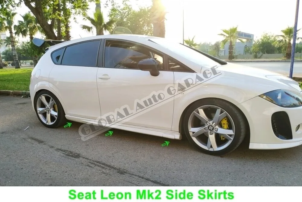 

Для сиденья Leon Mk2 боковая юбка порог + боковые юбки крепление 2005-2012 отделка порога автомобильный Стайлинг Авто универсальный спойлер брызговики