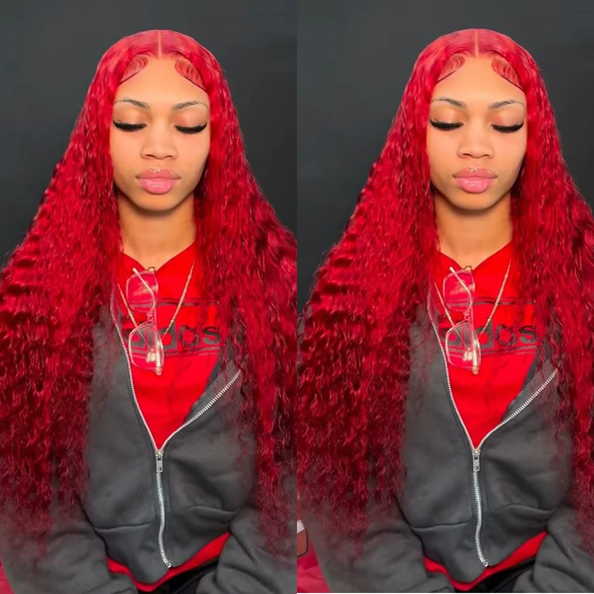 

200 Density 34 Inch Red Loose Deep Wave 13x6 Hd Lace Front Human Hair Wigs 13x4 For Women Brazilian Remy Hair Transparent Lace