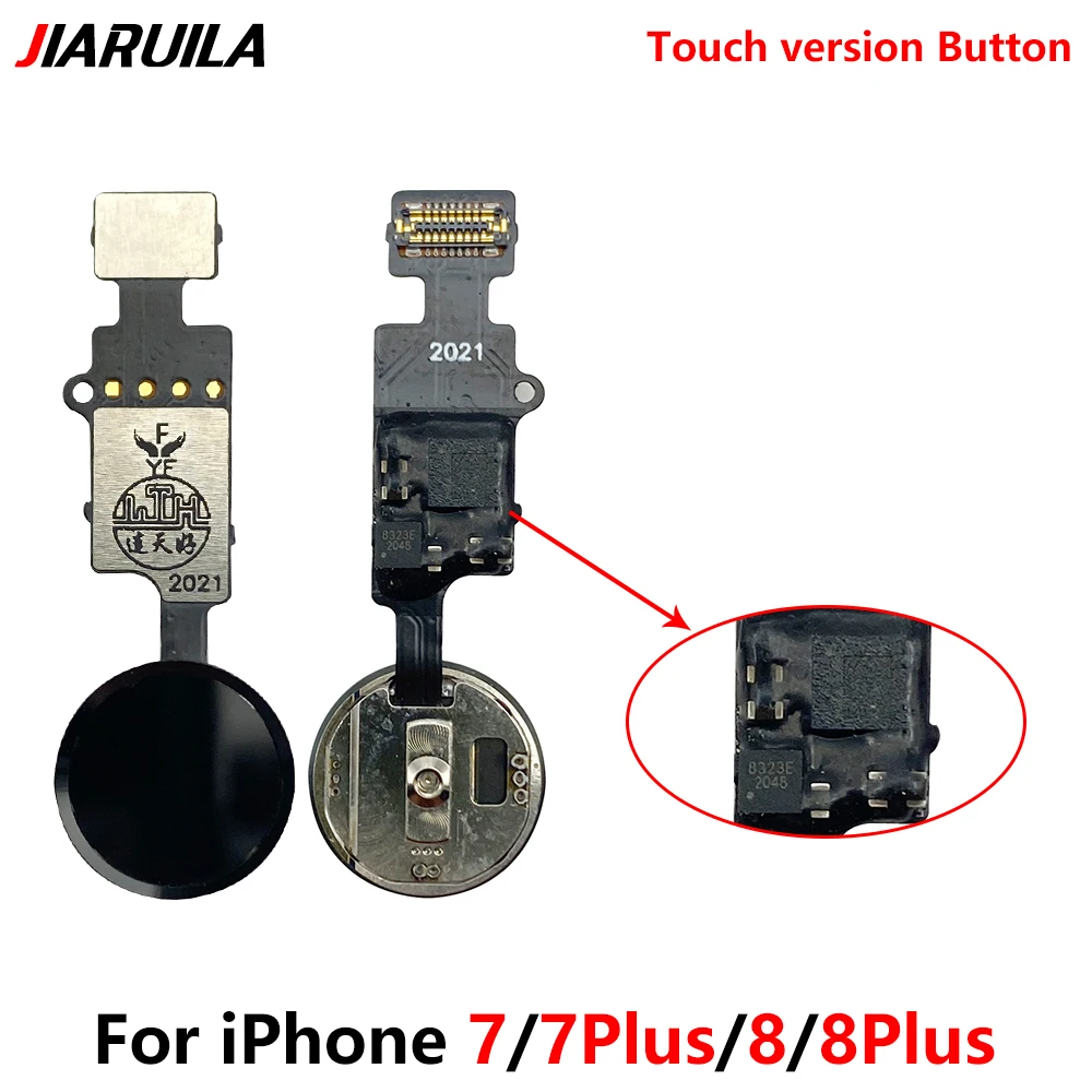 Home Button Flex Cable Return Function Work No Touch ID Fingerprint For IPhone 7 8 Plus With LCD Waterproof Adhesive And Tools