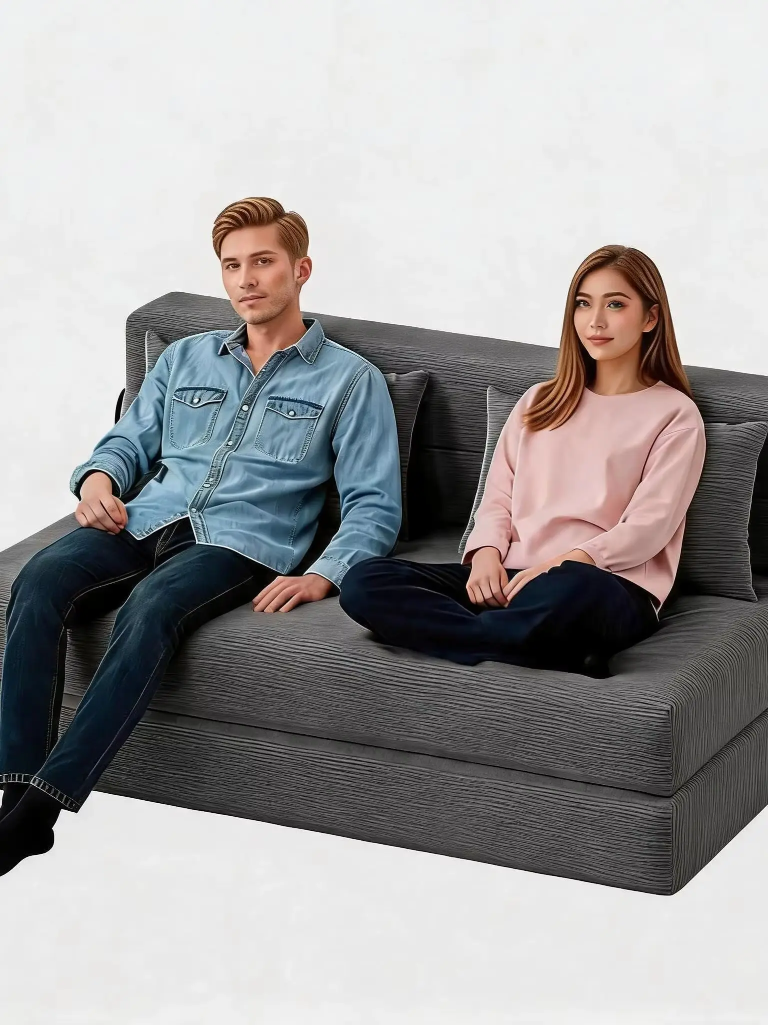 4w1: składana sofa-łóżko, wielofunkcyjne krzesło-łóżko z miękkim obiciem z weluru, składane krzesło futon, rozkładane krzesło-łóżko, wygodne łóżko dla gości do salonu, sypialni, mieszkania i małych — 2