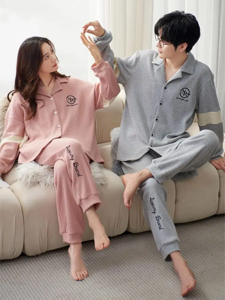 Pyjama Couple Winter Two Piece Set Pajamas for Women Cotton Sleeping Fluffy Loungewear New in Women\'s Sleepwear Underwear man