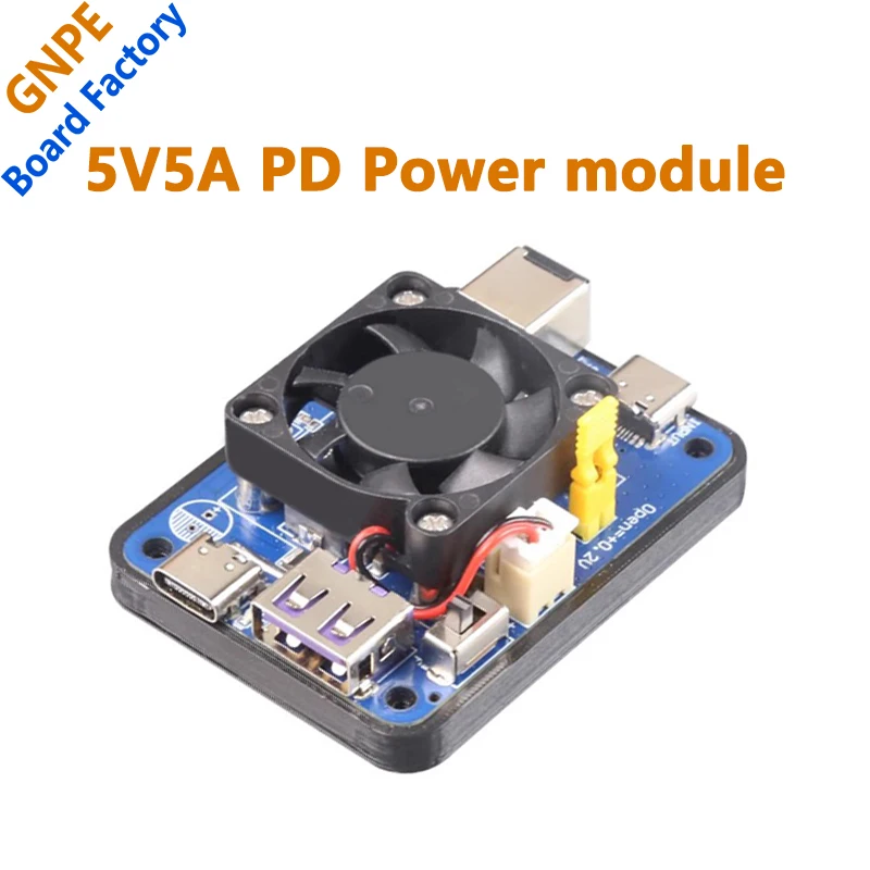 Raspberry Pi 5 PD Inductive Power Supply Module dual 5V5A outputs wide voltage input supporting PD input Compatible with Jetson