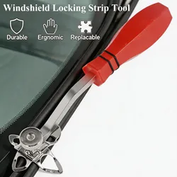 Windshield Locking Strip Tool Car Windscreen Removal & Installation Tools Steel & Plastic Windshield Seal Strip Remover