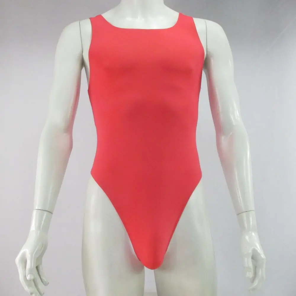 Mens G3932 bodysuit Thong Leotard Nylon spandex High Cut new style Silky Thin Jersey