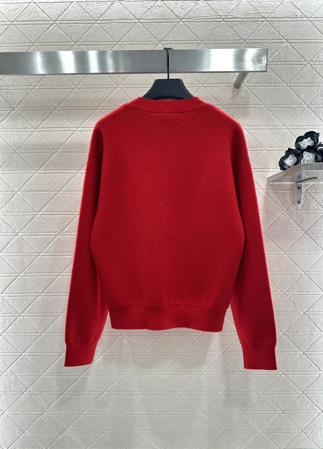 

Women's new crochet knit sweater, comfortable, soft, round neck, fashionable pullover sweater