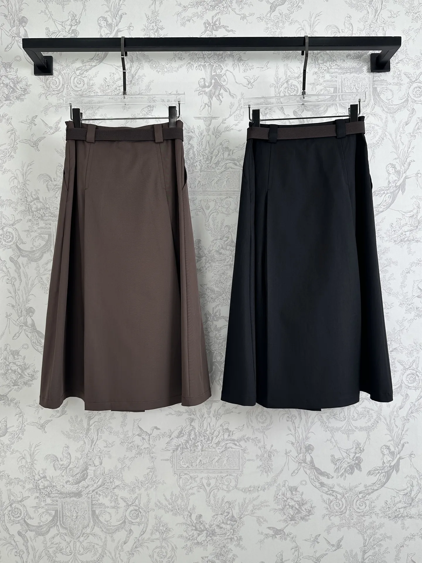 

2025 Autumn New Design Women's Color blocked Half body Skirt Belt Belt