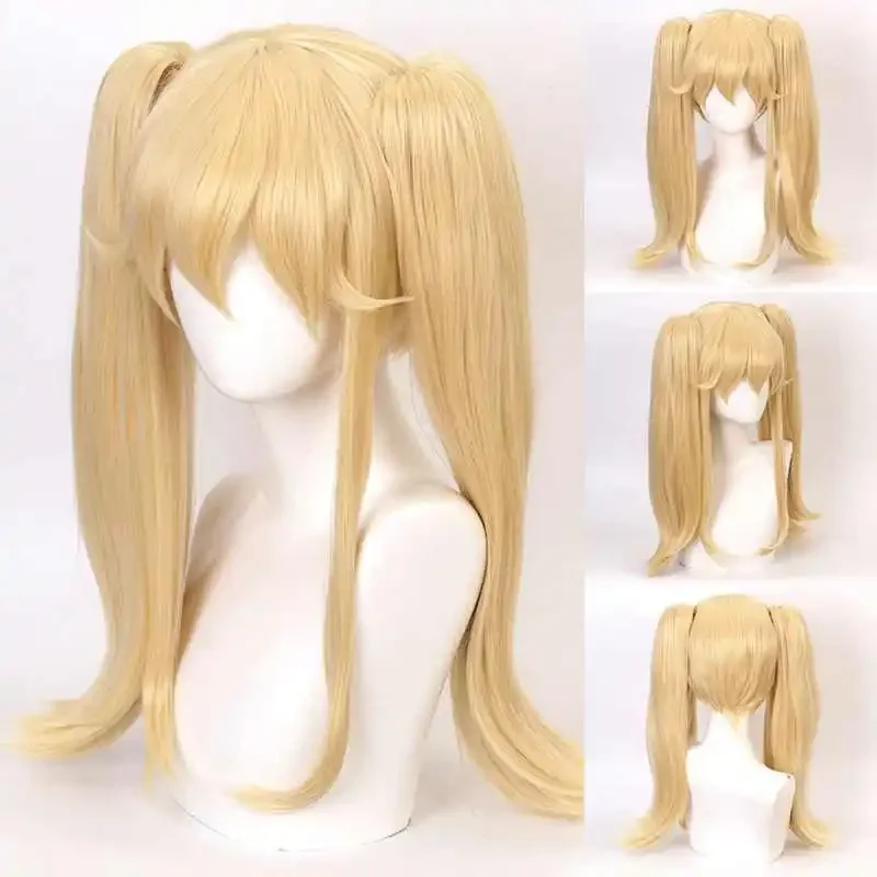 HAIRJOY ​​Żaroodporne włosy syntetyczne Kakegurui Mary Saotome Meari peruka do cosplay 2 blond kucyk — zdjęcie 2