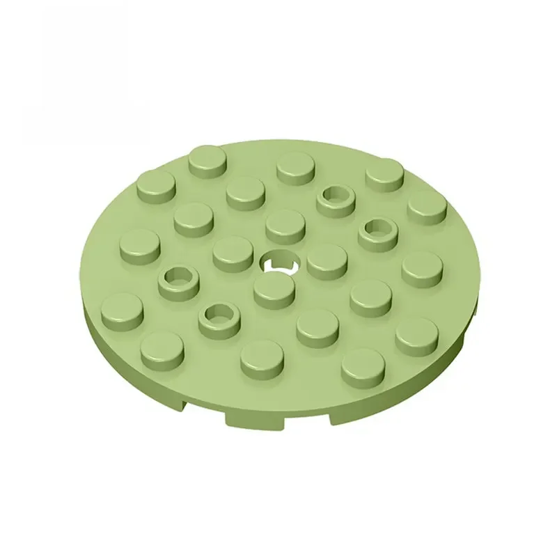 Gobricks – plaque ronde en brique MOC, 10 pièces, 6x6 avec trou, compatible avec lego 11213, blocs à assembler pour enfants, jouets éducatifs