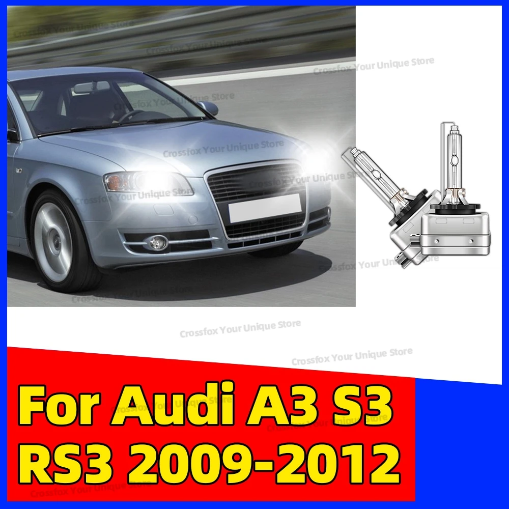 

2Pcs For Audi A3 S3 RS3 2009 2010 2011 2012 Super Vision 6000K HID Xenon Headlight D3S 8000K 10000K Bulbs 35W 12V Car Head Lamps