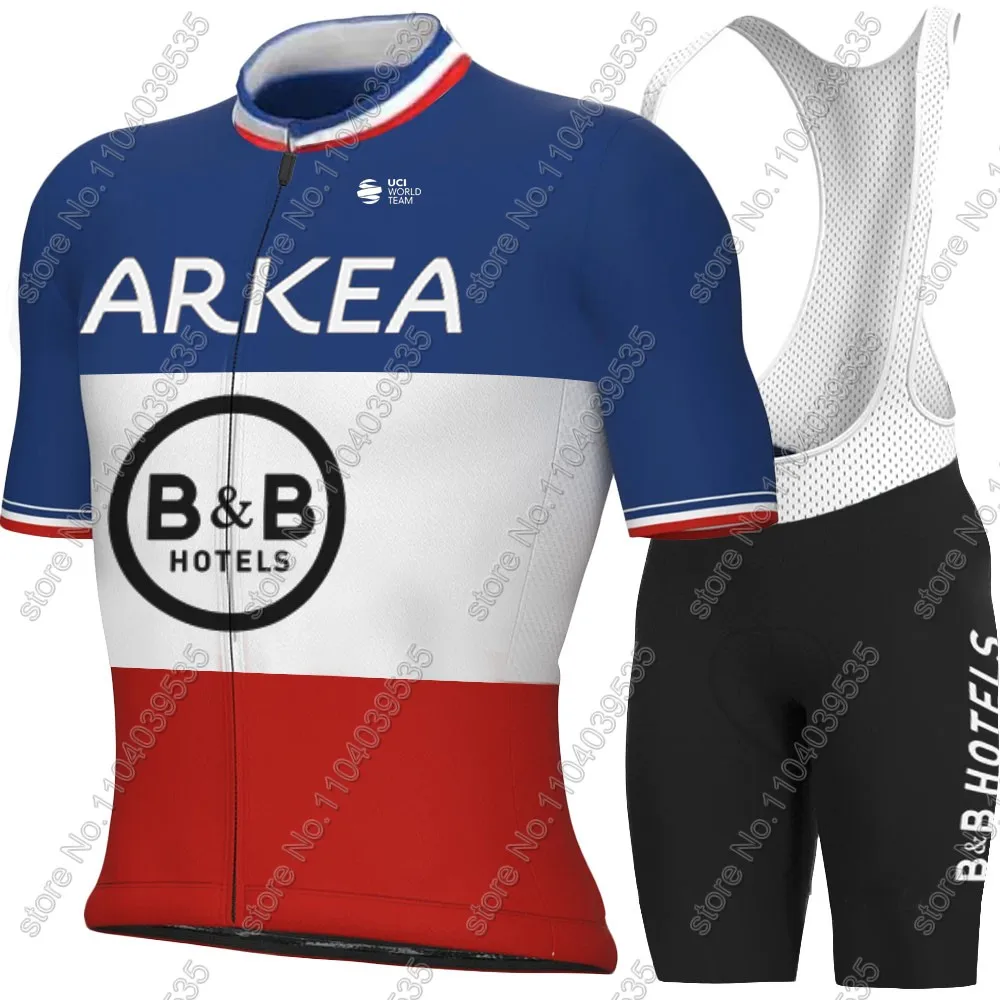 France 2024 ARKEA B&B HOTELS Cycling Jersey Set Summer Clothing Road Shirts Suit Bicycle Bib Shorts MTB Maillot Ropa