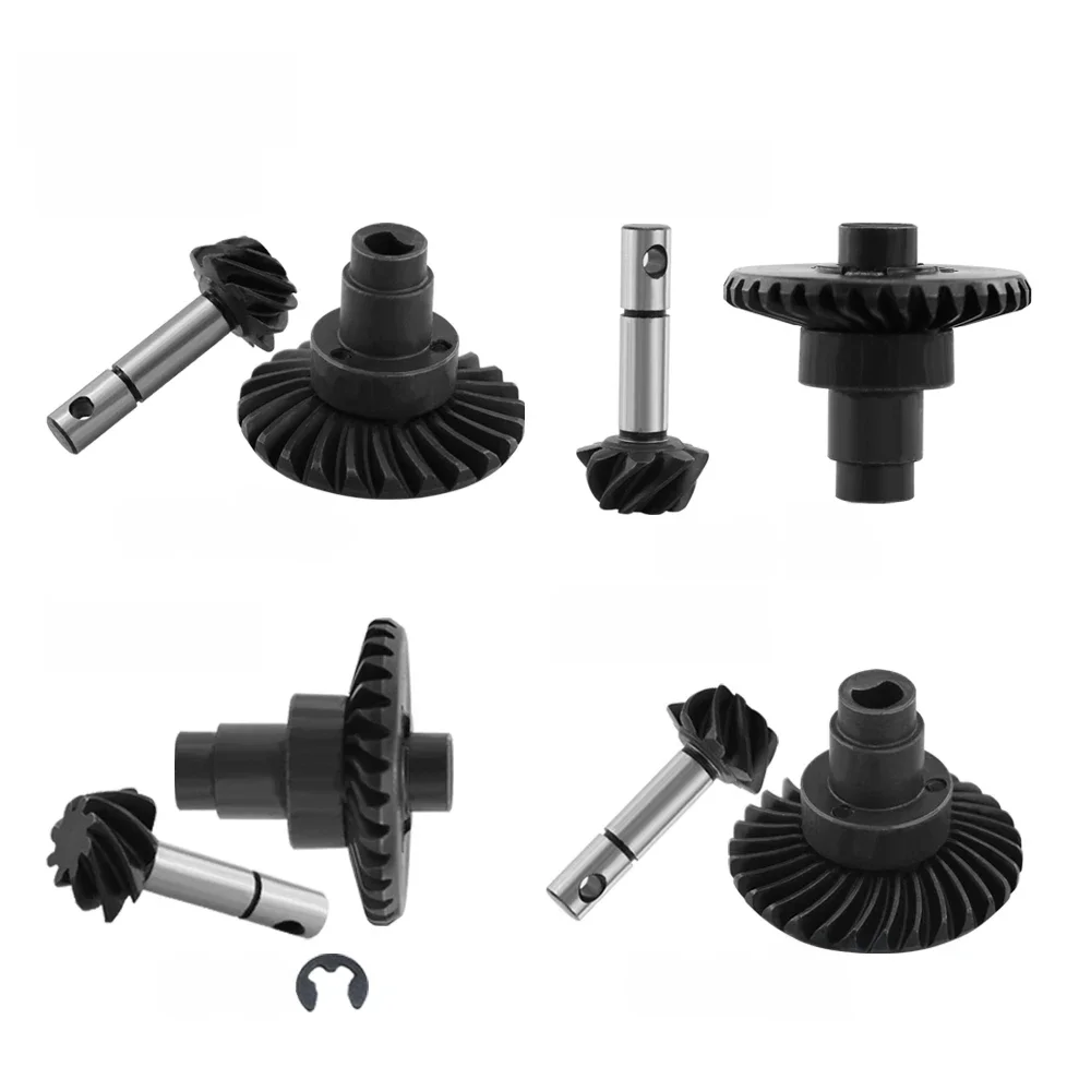 Engrenage d'essieu conique hélicoïdal en acier 8T 24T/27T/30T/33T pour 1/10 RC chenille axiale SCX10 II III 90046 axi03014 Capra 1.9 utb