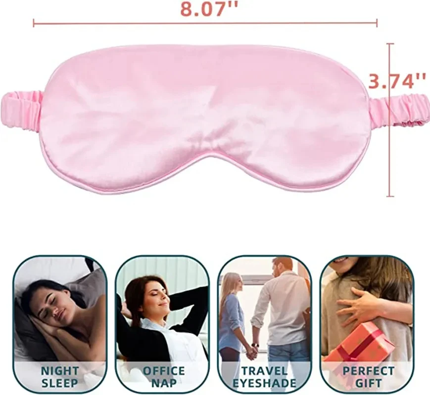 Imitated Silk Eye Patch Shading Sleep Eye Mask Eyepatch Travel Relax Cover Eyeshade Health Sleeping Shield Soft Eye Care Tools